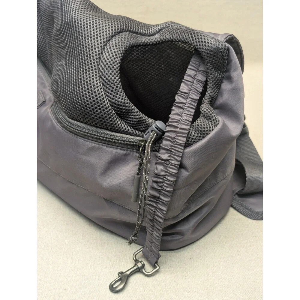 Top Paw Small Pet Carrier Gray Adjustable Strap With Side Open Storage *No Dog*